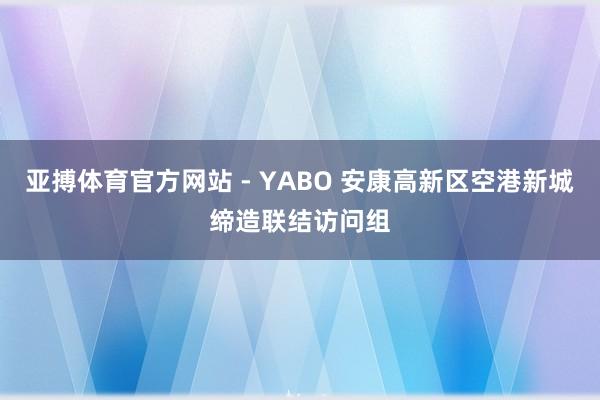 亚搏体育官方网站 - YABO 安康高新区空港新城缔造联结访问组