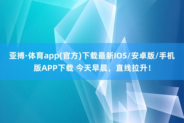 亚搏·体育app(官方)下载最新IOS/安卓版/手机版APP下载 今天早晨，直线拉升！