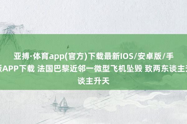 亚搏·体育app(官方)下载最新IOS/安卓版/手机版APP下载 法国巴黎近邻一微型飞机坠毁 致两东谈主升天