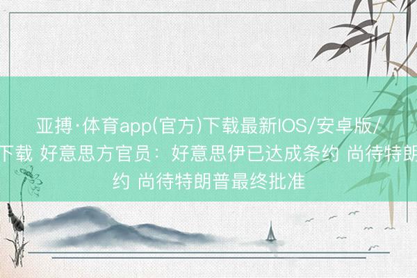 亚搏·体育app(官方)下载最新IOS/安卓版/手机版APP下载 好意思方官员：好意思伊已达成条约 尚待特朗普最终批准