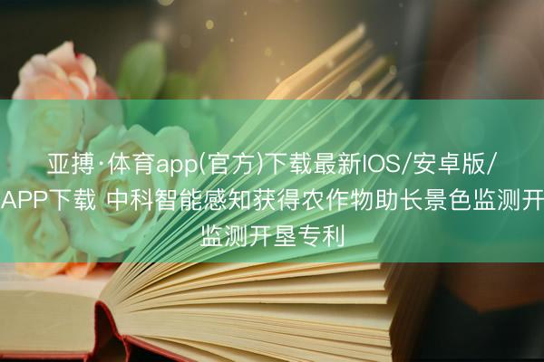 亚搏·体育app(官方)下载最新IOS/安卓版/手机版APP下载 中科智能感知获得农作物助长景色监测开垦专利